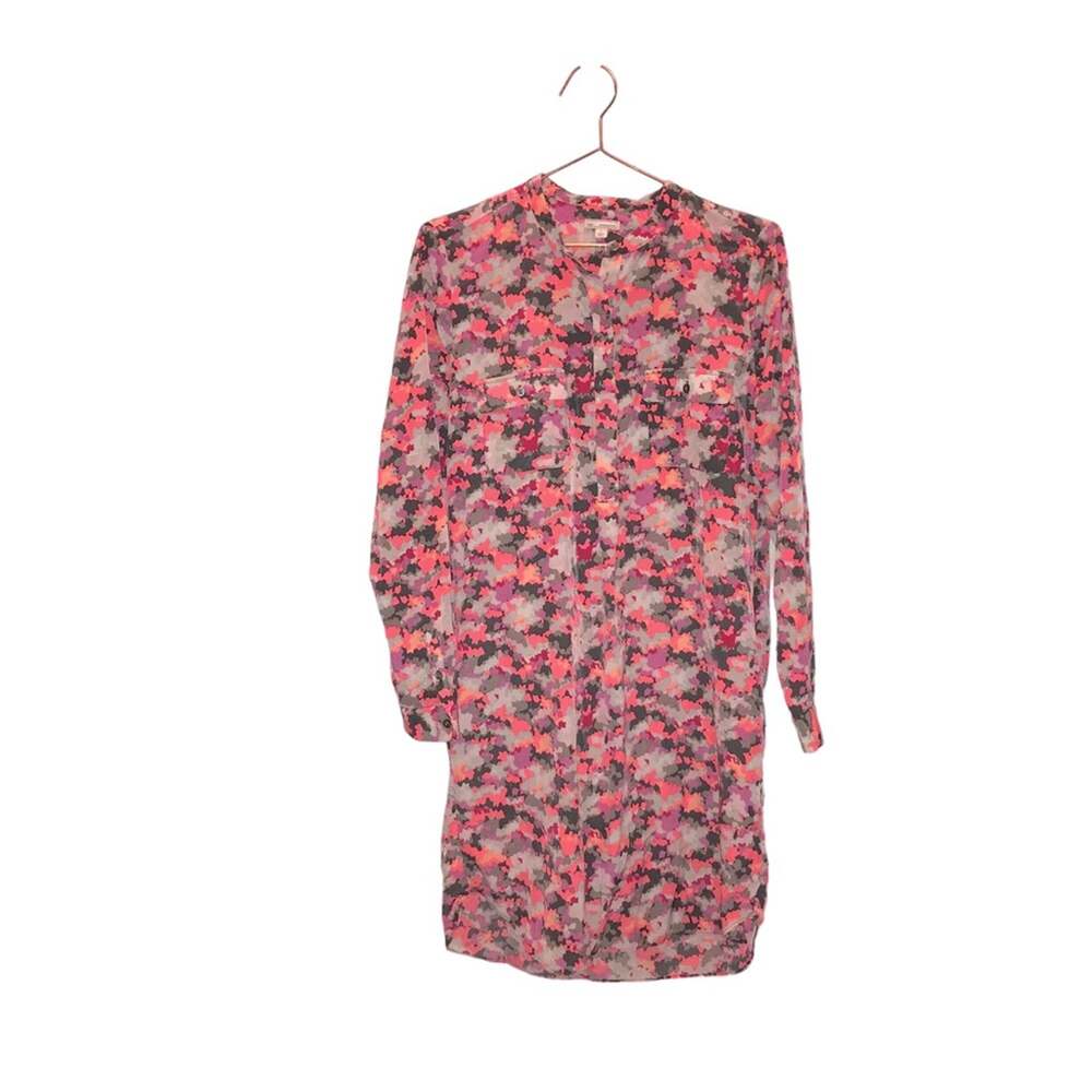 GAP Neon Camo Long sleeve Tunic Dress Size small